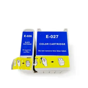 Cartucho de tinta Supercolor T026 T027 de alta qualidade compatível com Epson Stylus C50 foto 810 820 830 830U 925 935
