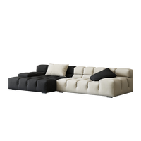 Ensemble de canapés de salon en velours minimaliste de luxe italien Zayshine, modulaire, 3 à 4 places, combinaison libre, villa, appartement, canapé d'angle