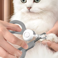 Coupe-ongles pour animaux de compagnie, ciseaux, outil de toilettage pour animaux de compagnie, coupe-ongles pour chat et chien avec lumière LED, coupe-ongles lumineux pour chat, accessoires pour chat