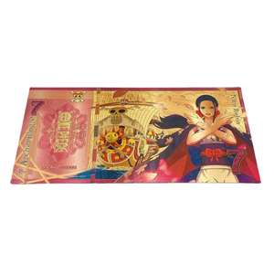 5款新款设计日本动漫金色塑料钞票卡通人物路飞金箔钞票童年回忆 - Product Image 5