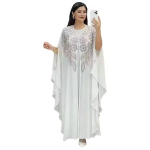 دبي فاخر نمط متواضع فستان شيفون بوبو بوليستر قفطان للنساء مغربي حفل زفاف عصري - Product Image 5