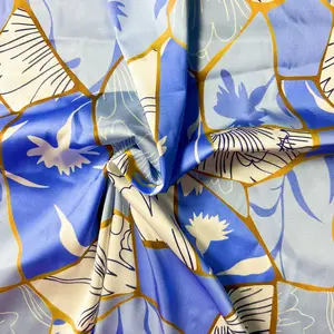 홈 섬유 공급 업체 직접 판매 실크 쉬폰 새틴 실크 섬유 인쇄 직물 드레스