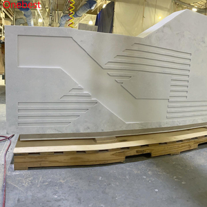 Staron rắn bề mặt đá LED tiếp tân bàn bên phải đường cong hình dạng chào đón khu vực phía trước truy cập bảng - Product Image 5