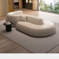 Canapé sectionnel de luxe rembourré double face anti-griffures, style italien minimaliste, sans entretien, pour bureau et salle de repos