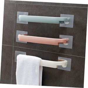 Household Double Tier Towel Rack Plastic Wall-mounted <b>Hook</b> Type Bathroom <b>Shelf</b> - Product Image 4