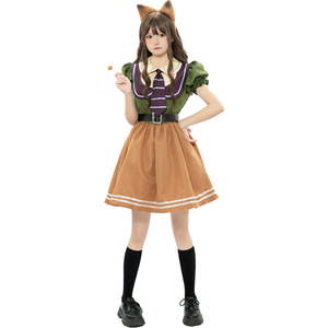 Zootopia Cosplay Nick Wilde Costume Green Dress With Fox Ears And Tail For Anime Role Play 14 Years Up - Product Image 5