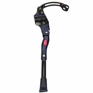 Béquille de vélo en alliage d'aluminium à hauteur réglable, fixation latérale, 40-45 cm, noire avec bouton rouge - Product Image 1