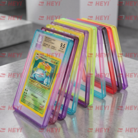 Plaque de protection arrière transparente en TPU 35pt avec paillettes dégradées multicolores pour cartes gradées BGS, protection antichoc pour cartes BGS avec panneau arrière
