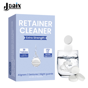 30 Tabletas Limpiadoras de Dentaduras Postizas, las Más Vendidas, 99.9% Antibacterianas, Sabor a Menta, para Dentaduras Postizas Completas y Parciales - Product Image 1