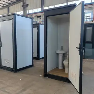 Cabina de inodoro portátil de plástico para exteriores, inodoros portátiles usados baratos, baño y inodoro portátiles