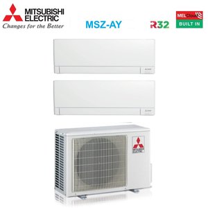 Aire acondicionado Mitsubishi Electric Dual Split Inverter Plus Line Serie 9 + 9 con Wi-Fi integrado 9000 + 9 de 12 V de 12 V, 12 V - Product Image 2