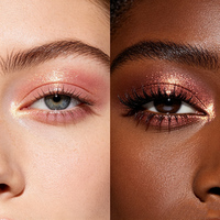Fard à paupières liquide haute pigmentation, couleur unique, pailleté, longue tenue, waterproof, cruelty-free, pour peaux claires, maquillage des yeux scintillant