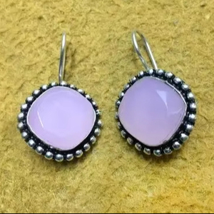 Pendientes a la moda hechos a mano de alta calidad con piedra oxidada, boda, fiesta, compromiso, precio al por mayor - Product Image 1