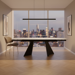 Modern Minimalist Katlanabilir Demir Yemek Odası Takımı Lüks İskandinav/Endüstriyel Üst Düzey Ev Mobilyaları Asla Eski Olmayan Stil - Product Image 5