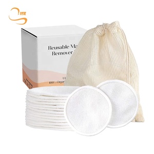 Coussinets de nettoyage pour le visage en bambou, 8cm, certifié MSDS, tampons métalliques réutilisables, carrés, en coton doux, <span class=keywords><strong>démaquillant</strong></span>, accessoire de maquillage, nouveau modèle - Product Image 5