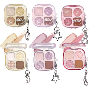 Palette de fards à paupières scintillants, palette de fards à paupières doux et soyeux, marque privée, Mood Quad, palette de fards à paupières portable <span class=keywords><strong>4</strong></span> couleurs - Product Image 1