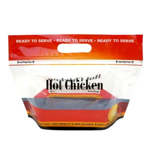 Bolsas para Comida Rápida, Bolsas de Plástico Aptas para <span class=keywords><strong>Microondas</strong></span>, Bolsas con Cierre y Asa para Empacar Pollo Asado <span class=keywords><strong>Caliente</strong></span> - Product Image 2