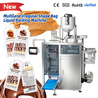 Machine d'emballage automatique multi-voies 4 voies pour sachets de liquides, sachets de forme spéciale, pâte à tartiner au chocolat, sauce, beurre de cacahuète