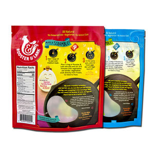 Free Sample Custom Full Printing Metallic Resealable Stand up Pouch with Small <b>Frosted</b> <b>Window</b> - Product Image 2