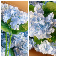 Bunga Hydrangea Latex Real Touch Besar, Realistis, Lembut, Ringan, Ramah Lingkungan, Tahan Lama, untuk Hari Valentine, Kantor, dan Rumah