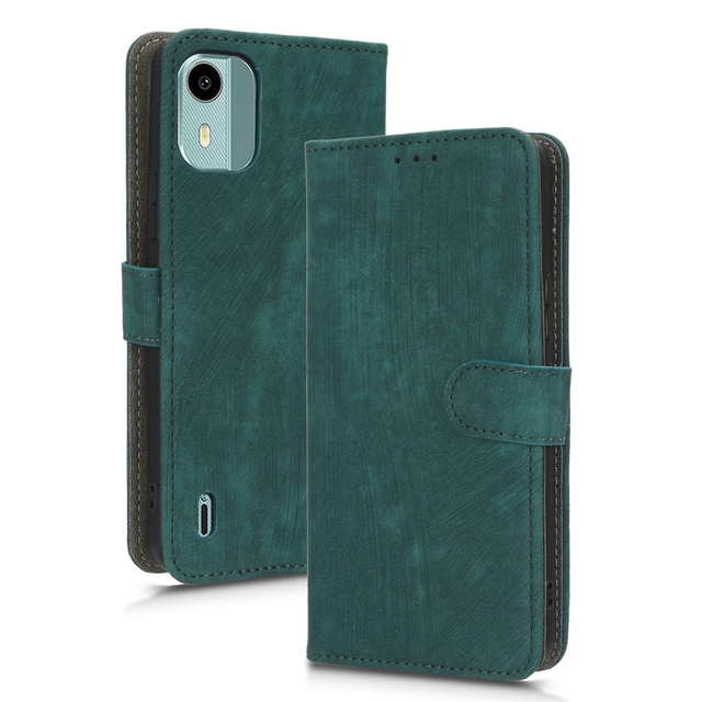 Flip PU Leather with Card Slot Wallet Stand Holder Protective Bag Cell Phone Case for Nokia C12 4G C22 C32 4G