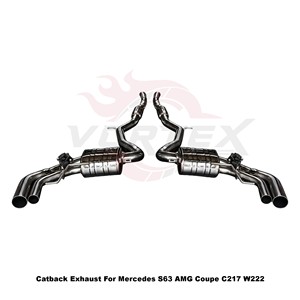 ระบบท่อไอเสียแบบ Catback วาล์วอิเล็กทรอนิกส์สแตนเลส Vortex สำหรับ Mercedes S63 AMG Coupe C217 W222 ระบบปรับแต่ง - Product Image 3