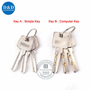 Khóa xi lanh lửa đánh giá Satin Chrome mạ BS <span class=keywords><strong>EN1303</strong></span> chứng nhận Brass thumbturn cửa xi lanh với Key - Product Image 4