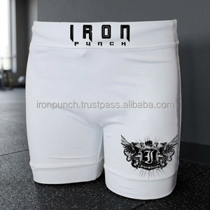 Shorts de combat MMA unisexes pour adultes, tailles personnalisées, vêtements d'arts martiaux, Spandex/Polyester, cordon de serrage, coutures interlock, logo personnalisé IRON - Product Image 2