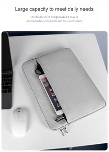 Funda para <span class=keywords><strong>ordenador</strong></span> portátil impermeable y delgada a la moda personalizada, funda para <span class=keywords><strong>ordenador</strong></span> portátil de negocios con cremallera de 13, <span class=keywords><strong>14</strong></span>, 15 y 15,6 <span class=keywords><strong>pulgadas</strong></span> para MacBook - Product Image 4