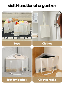 Rigid Hanger Organizer Bags with Lid Triangle Hanger <b>Storage</b> Organizers for Closet Laundry Room - Product Image 5