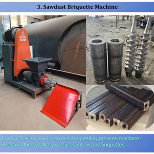 Moteur de machine à briquettes de biomasse à partir de sciure de bois et de cannes de carbone automatique, composant principal, vente 150-500KG/H 380V - Product Image 6