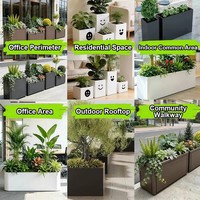 Jardinière murale modulaire surélevée, bac à herbes et fleurs d'extérieur pour aménagement paysager de patio