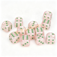 Dés de jeu brillants bicolores à coins arrondis, dés en résine D6 multicolores avec logo personnalisé à points