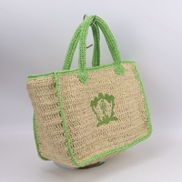 Conception de sacs à main en papier tricoté avec broderie kraft sac de plage en raphia logo personnalisé sac à main pour hôtel