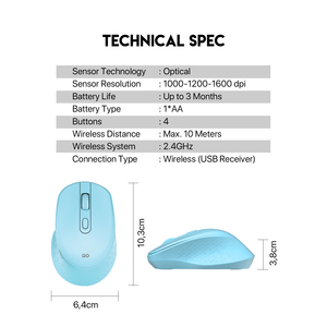 W606 Personnalisation de haute qualité, productivité améliorée, <span class=keywords><strong>large</strong></span> compatibilité, <span class=keywords><strong>souris</strong></span> de bureau sans fil - Product Image 5