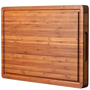 Tabla de cortar de bambú grande de madera cortada gruesa de suministro de bajo precio