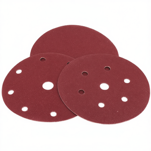 แผ่นขัดแบบเวลโคร 80 กริต 8+1 รู ผลิตจากคอรันดัม สำหรับเครื่องมือไฟฟ้า - Product Image 2