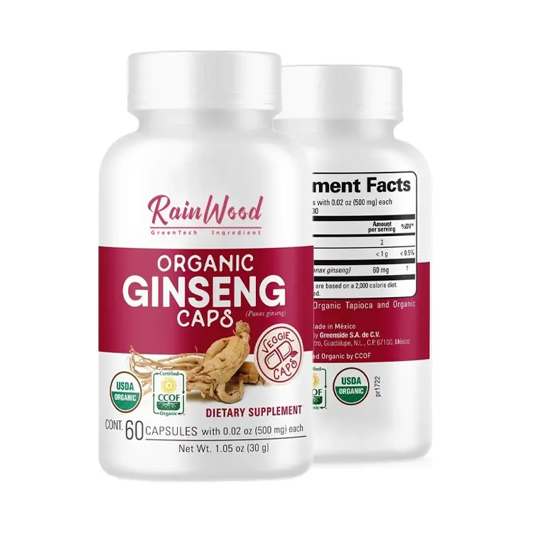 Rainwood OEM verbessern die Immunität American Korea Red Panax Ginseng Extract Amerikanische Ginseng Kapsel