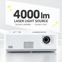 Projecteur laser DLP CAAVITS OEM 4000 ANSI Lumens WXGA Android 11 WiFi pour salles de réunion d'entreprise