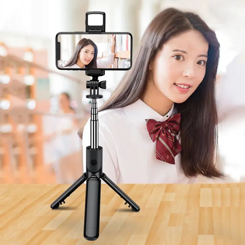 Neues Q02s Selfie Stick Handy halter Einziehbares tragbares multifunktion ales Mini-Stativ mit kabellosem Fernauslöser