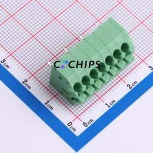 1985247 Spring Terminal Block Through hole Component (THT),P=3.5mm Connector 3.5mm Green Through Hole 7P - Product Image 1
