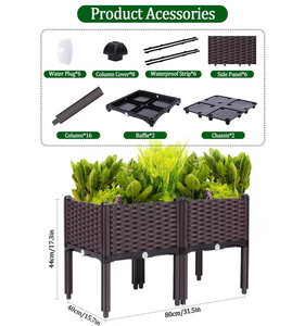 La migliore vendita di alta qualità moderna impilabile rialzato da giardino fioriera scatole di porcellana la scelta migliore per la coltivazione di vasi di fiori fioriere - Product Image 2