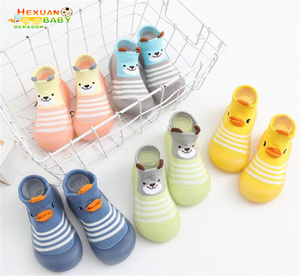 Scuola materna all'ingrosso infantile del bambino del bambino nitted scarpe in azioni simpatici animali del fumetto morbido in gomma anti-scivolo per bambini calzino scarpe - Product Image 1