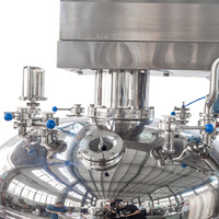 Machine d'émulsification à cisaillement élevé sous vide pour crèmes, pommades et lotions, émulsifiant, homogénéisateur, mélangeur entièrement automatique à chauffage électrique/à la vapeur