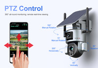 Cámara de Vigilancia LS VISION HD 20X con Doble Lente, WIFI, 4G, Energía Solar, Inalámbrica, para Exteriores, con Tarjeta SIM, CCTV, Cámara de Red