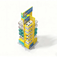 Présentoir à crochet en acier moderne personnalisable avec design détachable Portable autoportant et finition vernis bricolage pour les supermarchés