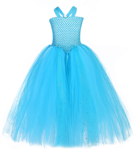 Popular Blue <strong>Frozen</strong> Elsa Princess <strong>Dress</strong> Halloween Party Movie Costumes for Kids Tutu <strong>Dress</strong> - Product Image 3