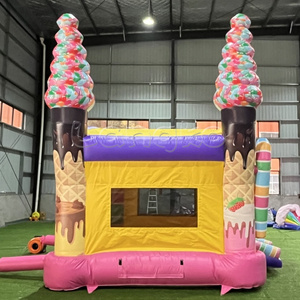 Castello Gonfiabile Candy Play Land, Casa Rimbalzante a Tema Zucchero per Feste dei Bambini - Product Image 2