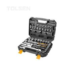 トルセン 15142 45ピース 工業用 家庭用 DIY スチール製 メカニック スパナ 工具セット ボックス入り - Product Image 1