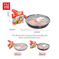 HW-Batterie de cuisine pour enfants, jouet de jeu, accessoires de cuisine avec casseroles, jouet d'apprentissage, cadeau